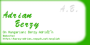 adrian berzy business card